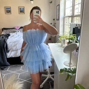 Baby blue tule dress